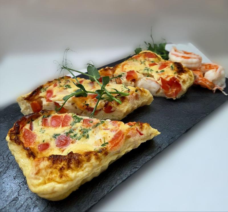 Омлет с креветками